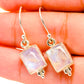Rainbow Moonstone Earrings handcrafted by Ana Silver Co - EARR419433