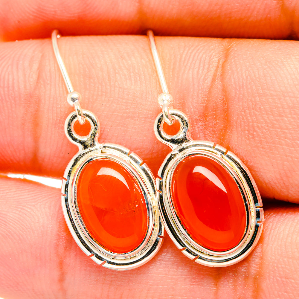 Carnelian Earrings handcrafted by Ana Silver Co - EARR419437