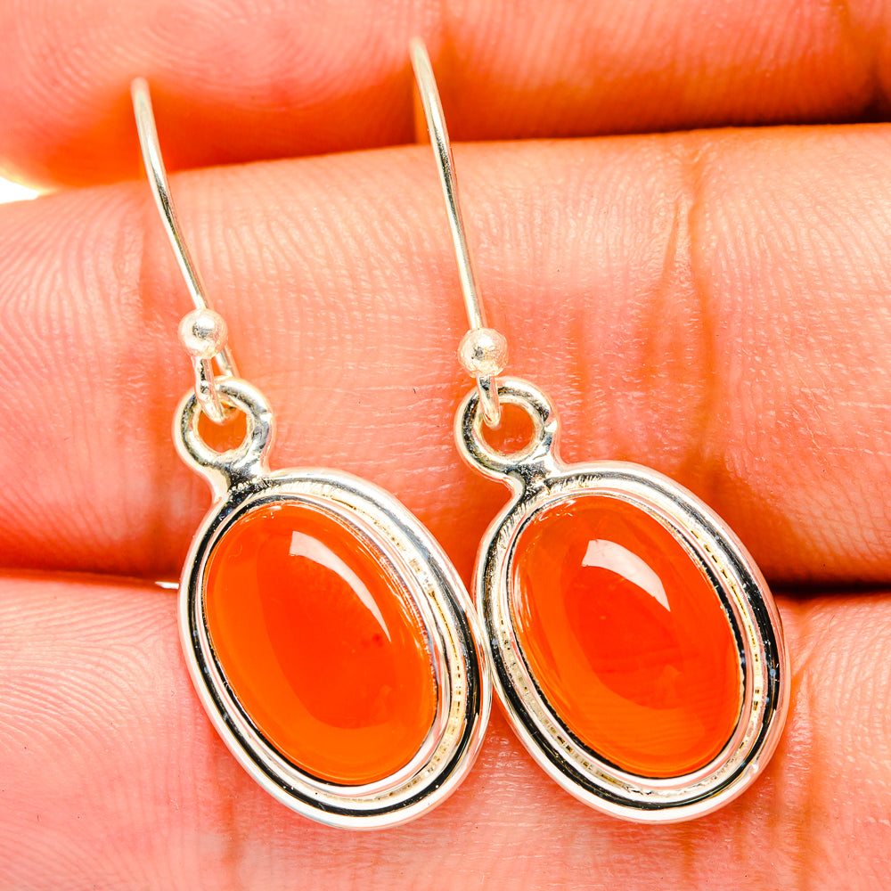 Carnelian Earrings handcrafted by Ana Silver Co - EARR419443