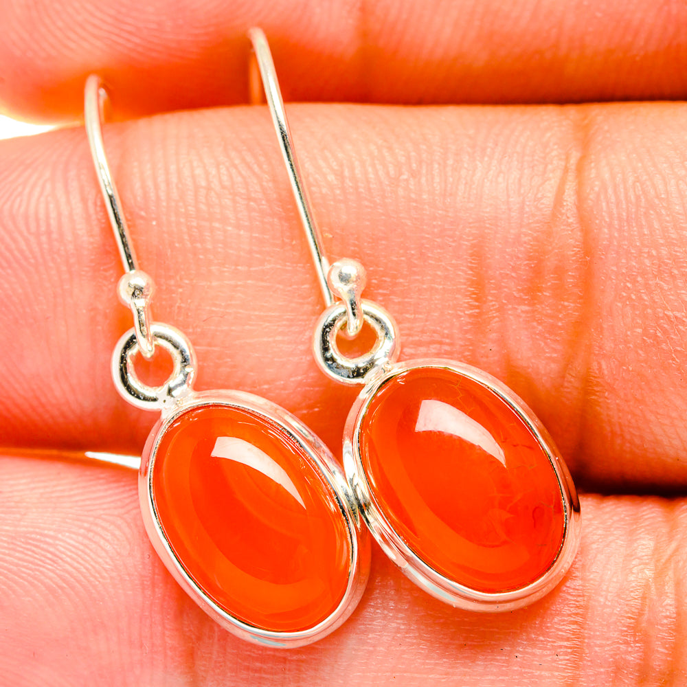 Carnelian Earrings handcrafted by Ana Silver Co - EARR419445