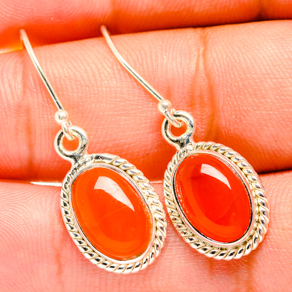 Carnelian Earrings handcrafted by Ana Silver Co - EARR419454