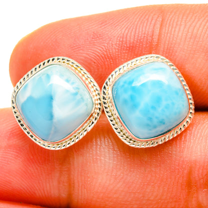 Larimar Earrings handcrafted by Ana Silver Co - EARR419455