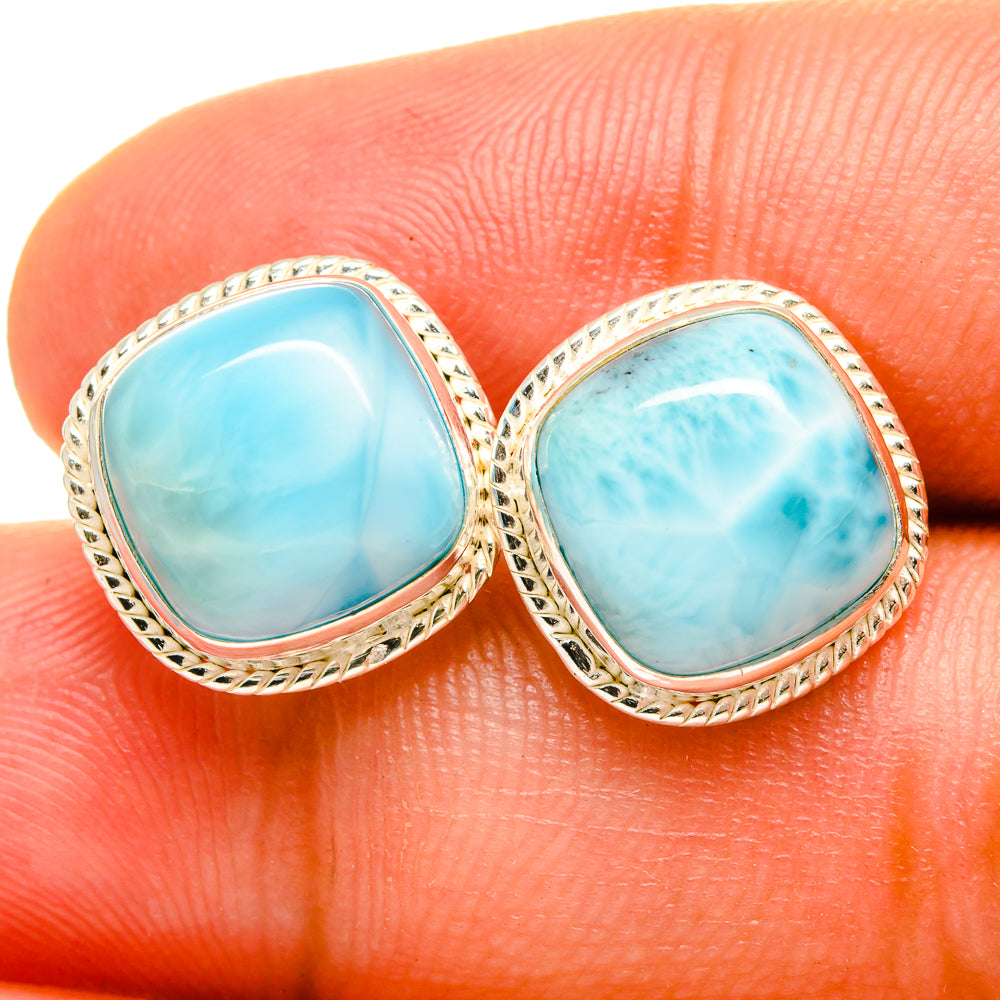 Larimar Earrings handcrafted by Ana Silver Co - EARR419457