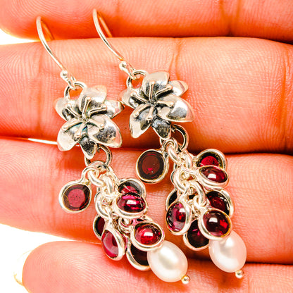 Garnet Earrings handcrafted by Ana Silver Co - EARR419461