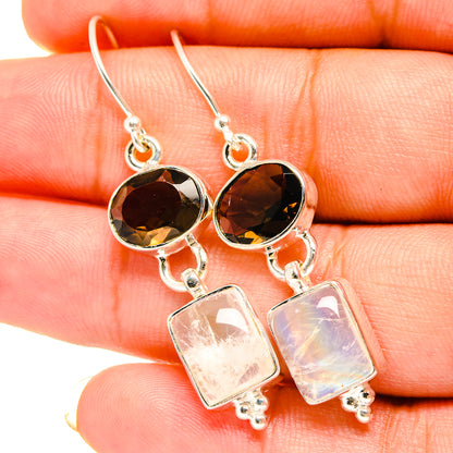 Rainbow Moonstone Earrings handcrafted by Ana Silver Co - EARR419462