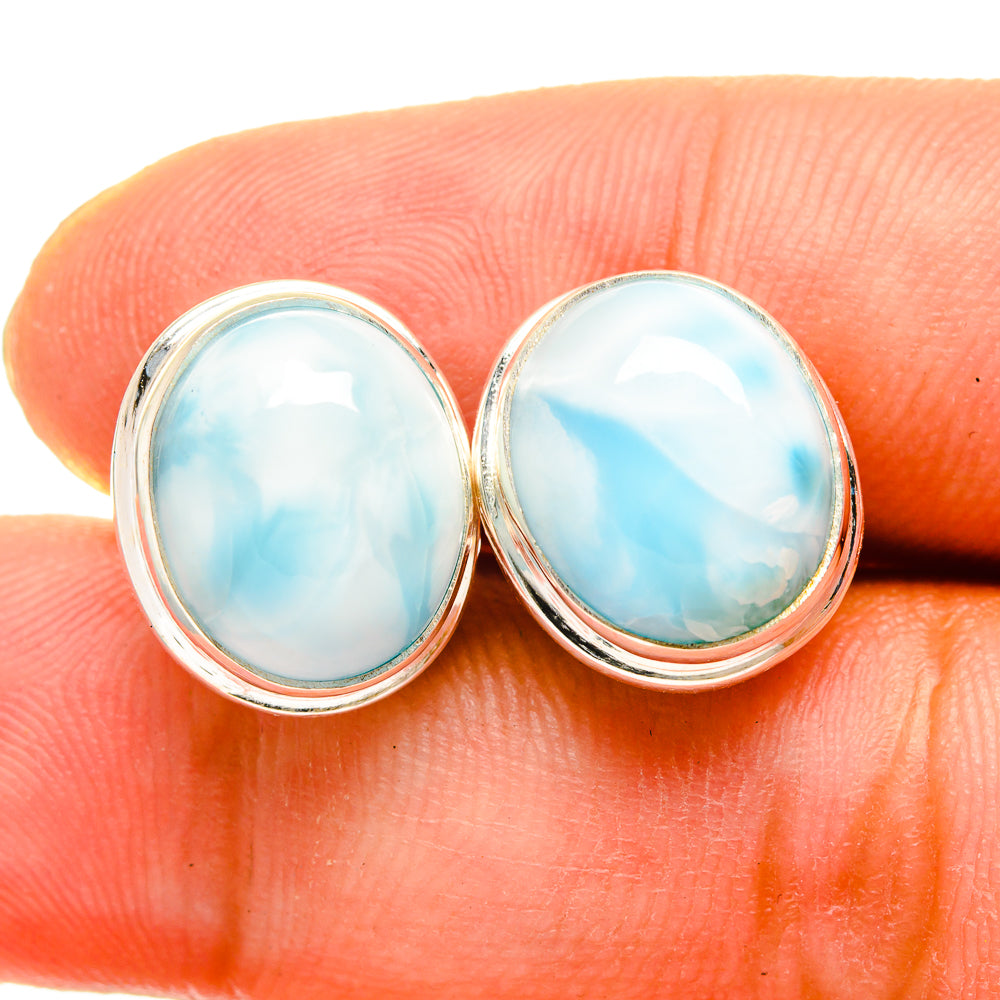 Larimar Earrings handcrafted by Ana Silver Co - EARR419468