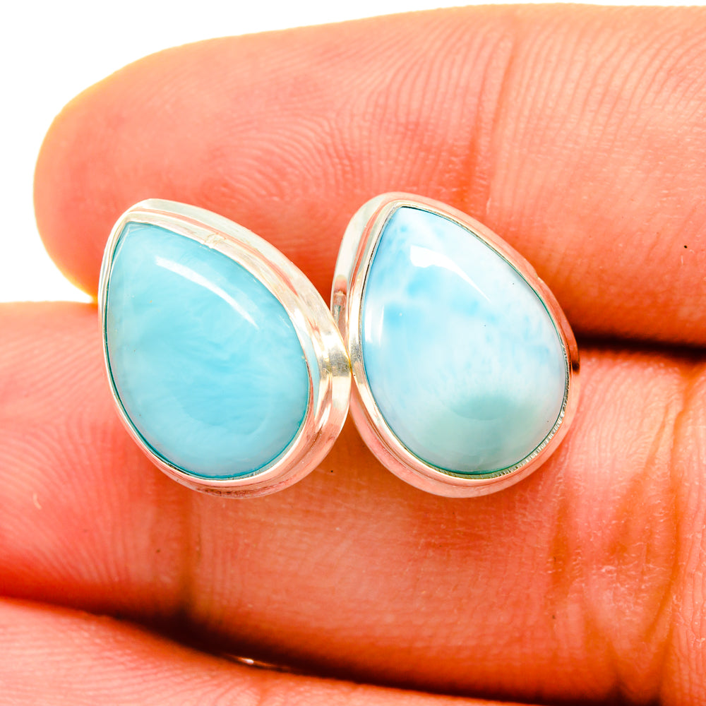 Larimar Earrings handcrafted by Ana Silver Co - EARR419472