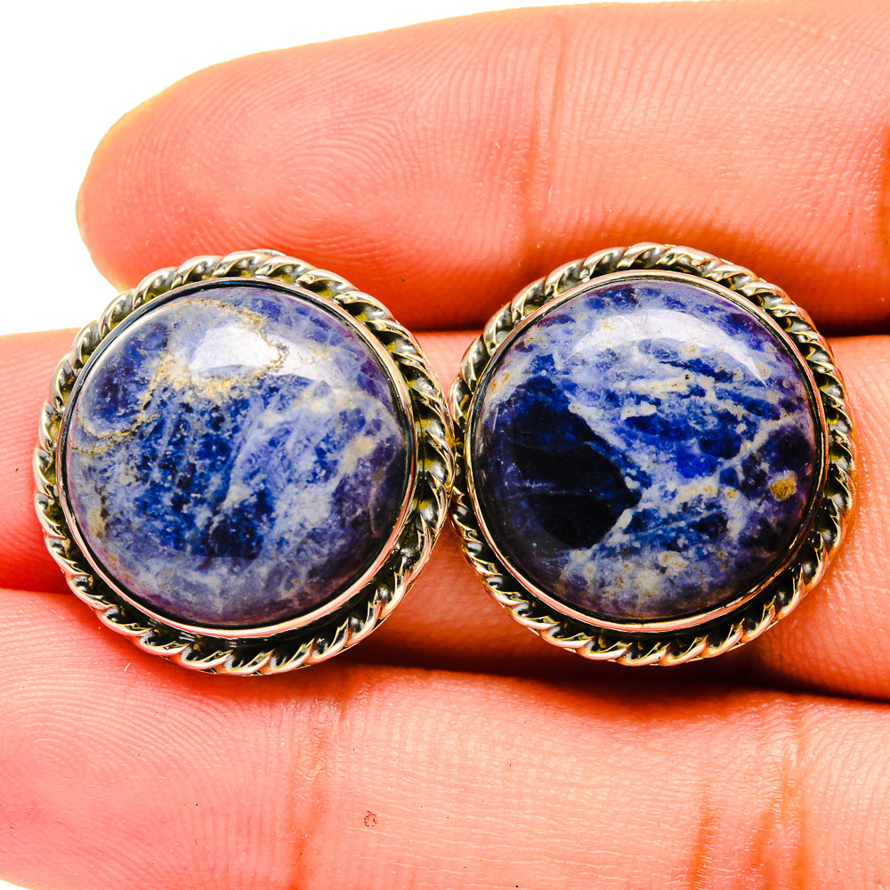 Sodalite Earrings handcrafted by Ana Silver Co - EARR419487