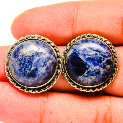 Sodalite Earrings handcrafted by Ana Silver Co - EARR419487