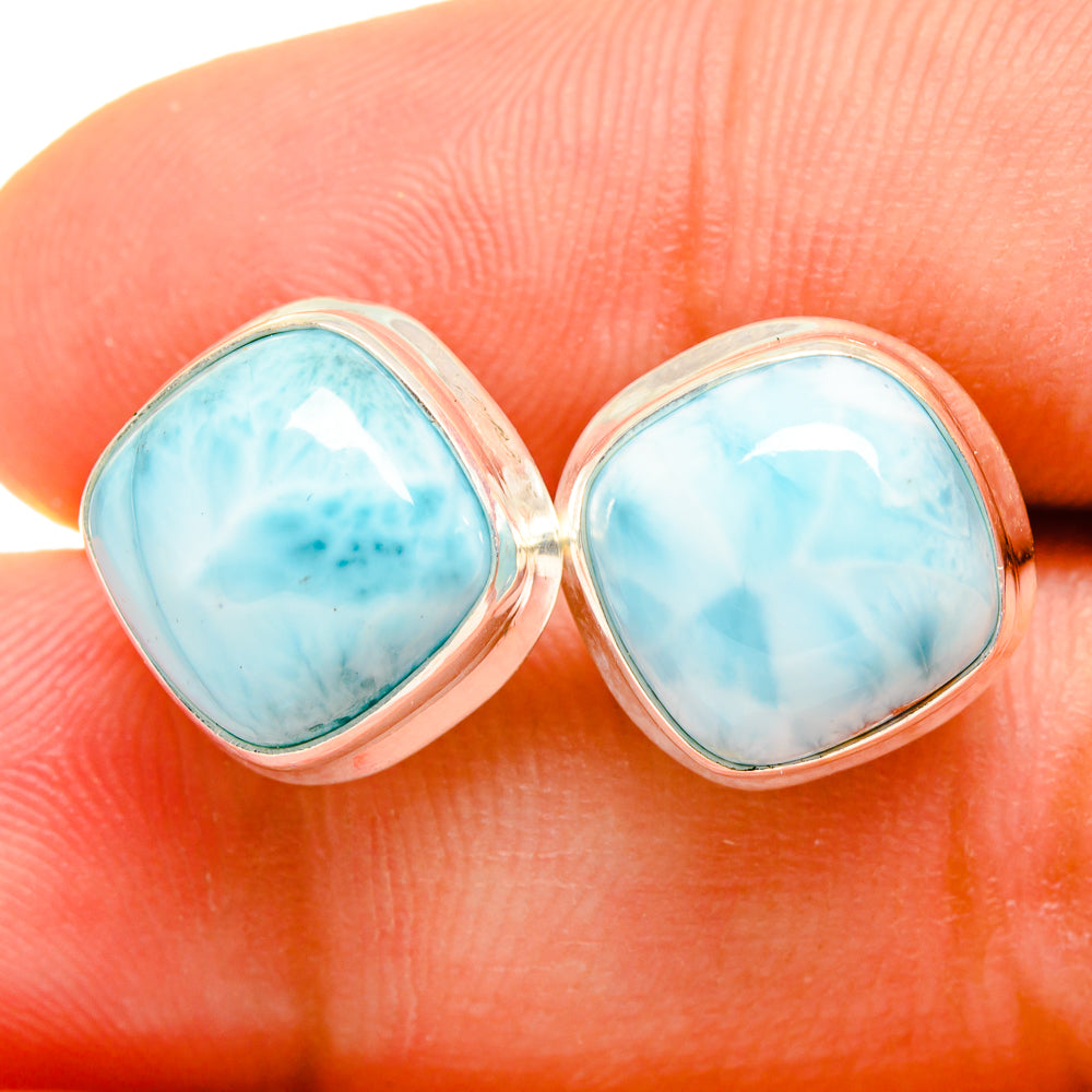 Larimar Earrings handcrafted by Ana Silver Co - EARR419488