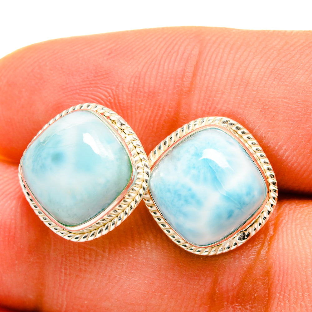 Larimar Earrings handcrafted by Ana Silver Co - EARR419490