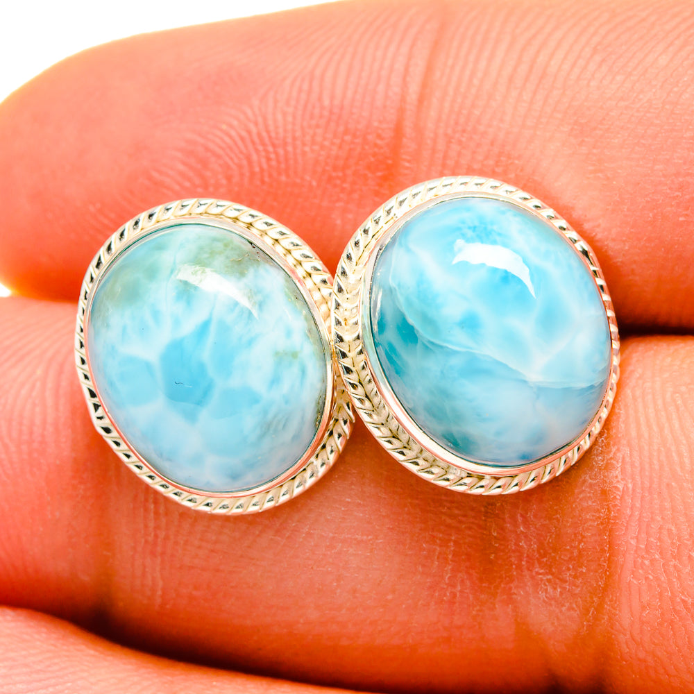Larimar Earrings handcrafted by Ana Silver Co - EARR419501