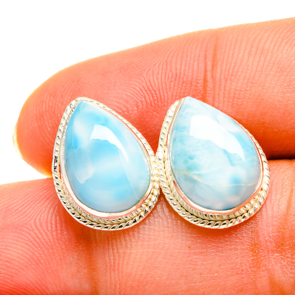 Larimar Earrings handcrafted by Ana Silver Co - EARR419503