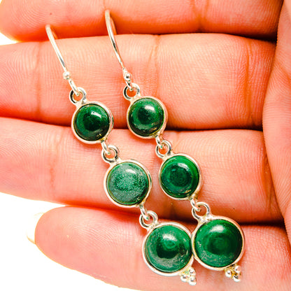 Malachite Earrings handcrafted by Ana Silver Co - EARR419506