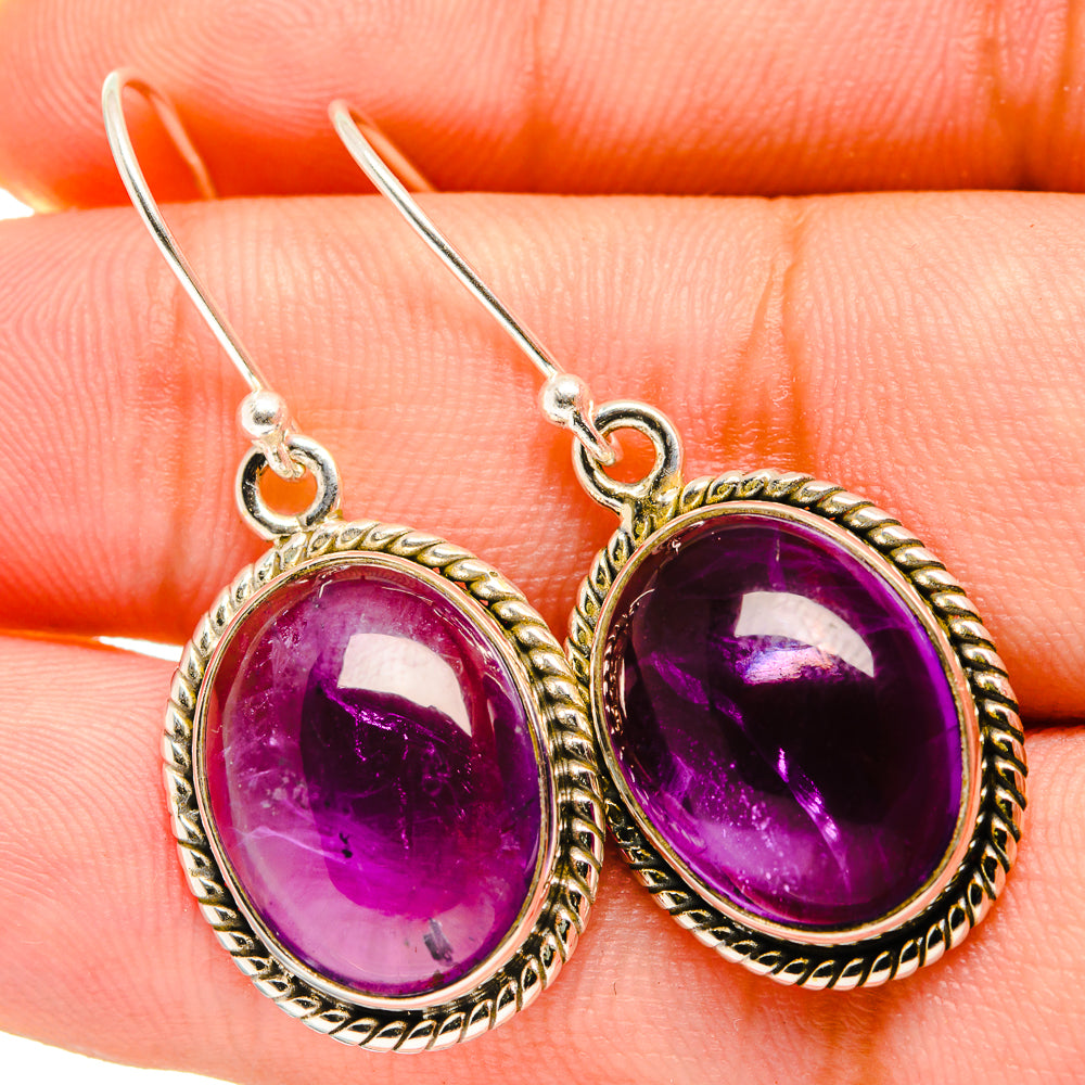 Amethyst Earrings handcrafted by Ana Silver Co - EARR419514