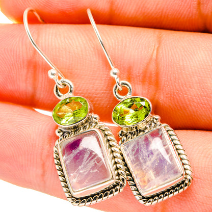 Rainbow Moonstone Earrings handcrafted by Ana Silver Co - EARR419518