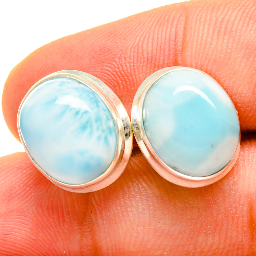 Larimar Earrings handcrafted by Ana Silver Co - EARR419543