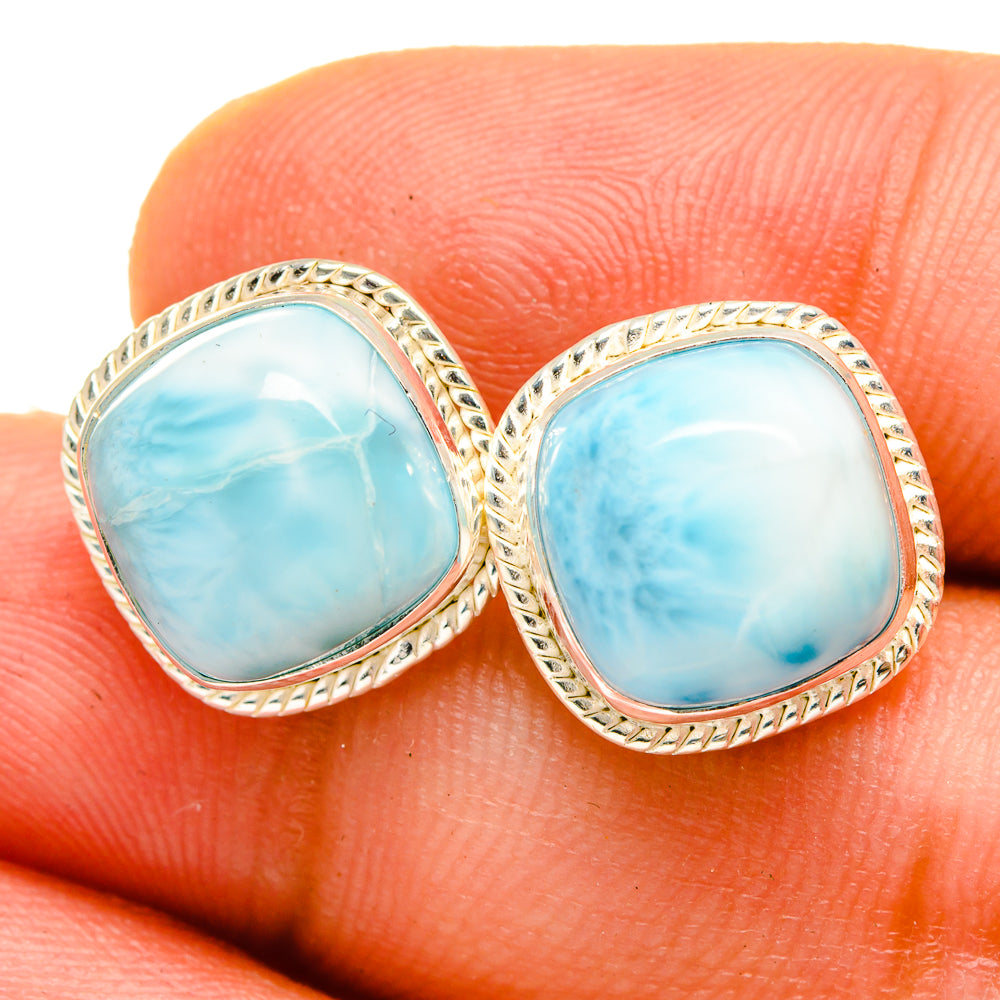 Larimar Earrings handcrafted by Ana Silver Co - EARR419549