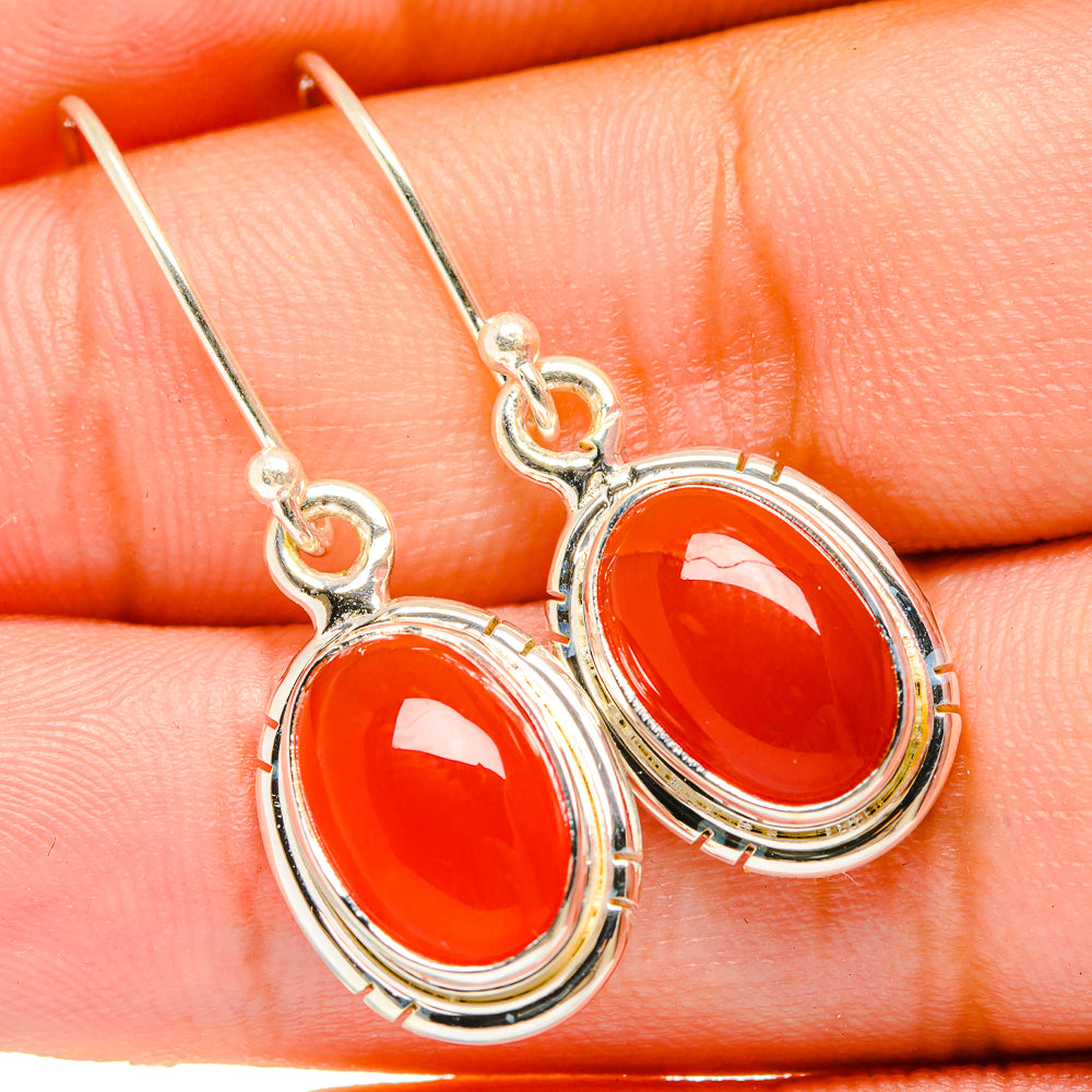 Carnelian Earrings handcrafted by Ana Silver Co - EARR419551