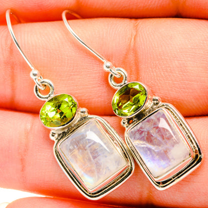 Rainbow Moonstone Earrings handcrafted by Ana Silver Co - EARR419591