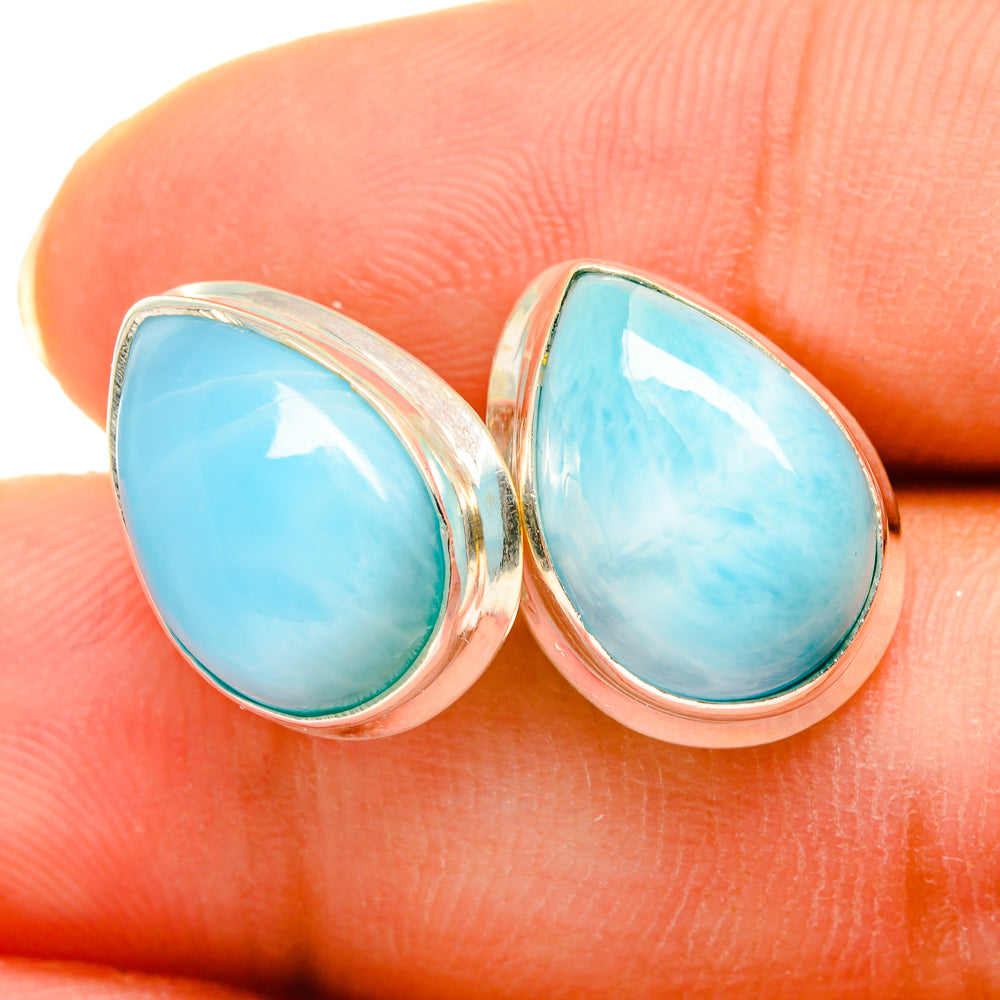 Larimar Earrings handcrafted by Ana Silver Co - EARR419608