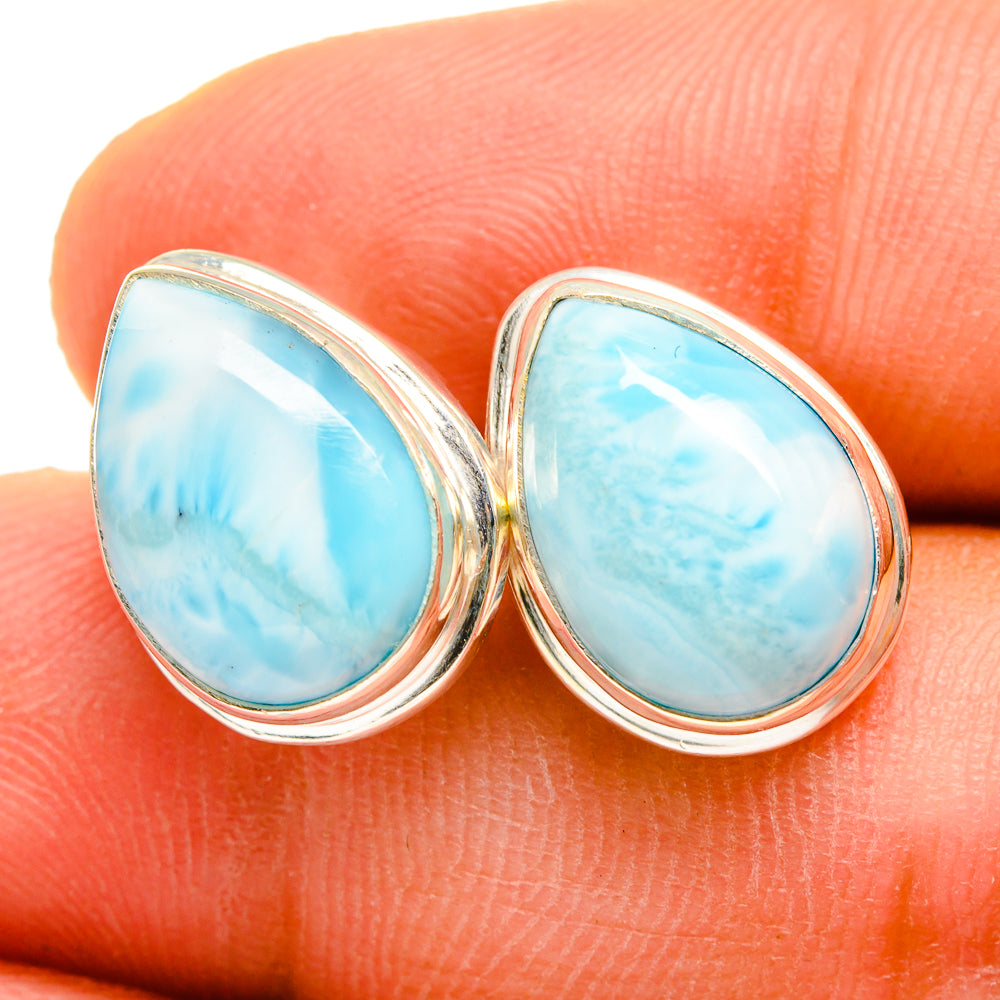 Larimar Earrings handcrafted by Ana Silver Co - EARR419615