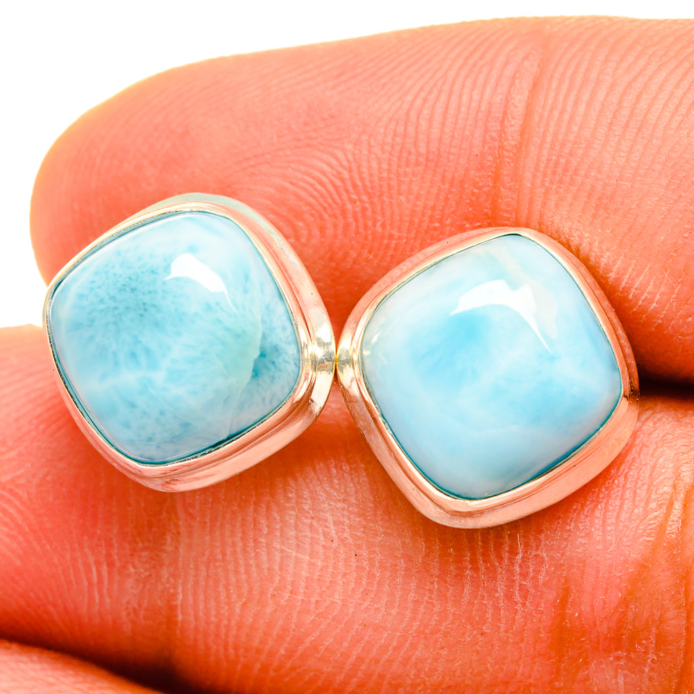 Larimar Earrings handcrafted by Ana Silver Co - EARR419618