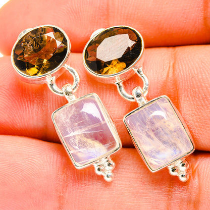 Rainbow Moonstone Earrings handcrafted by Ana Silver Co - EARR419623