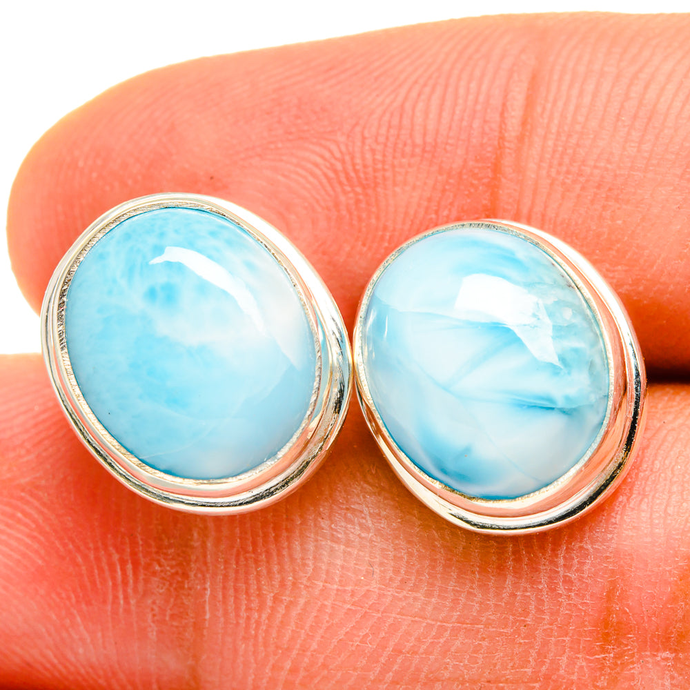 Larimar Earrings handcrafted by Ana Silver Co - EARR419632