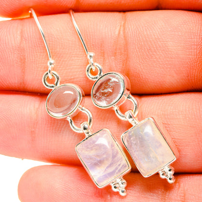 Rainbow Moonstone Earrings handcrafted by Ana Silver Co - EARR419633