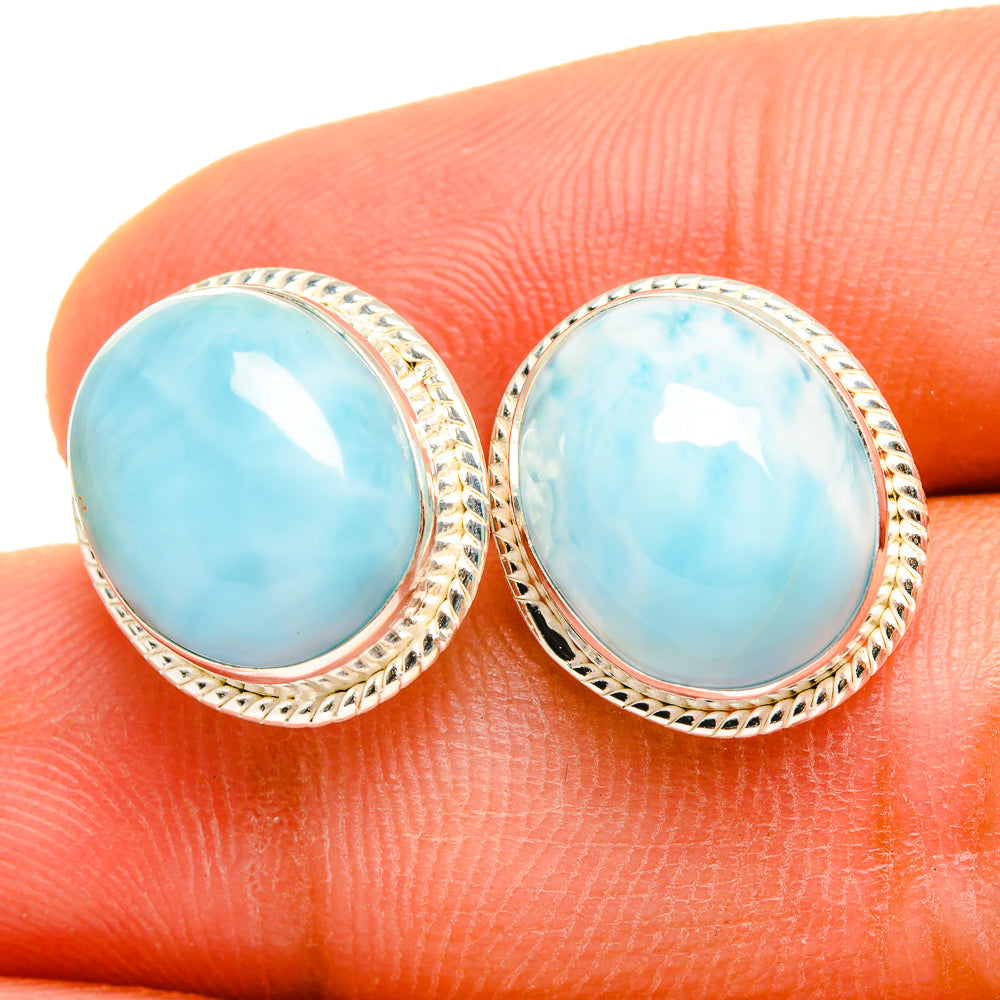 Larimar Earrings handcrafted by Ana Silver Co - EARR419635