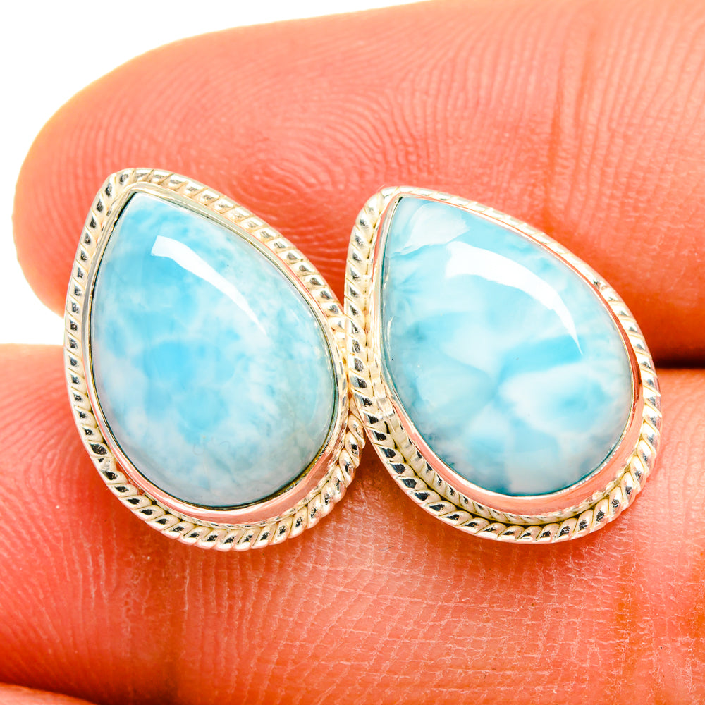 Larimar Earrings handcrafted by Ana Silver Co - EARR419636