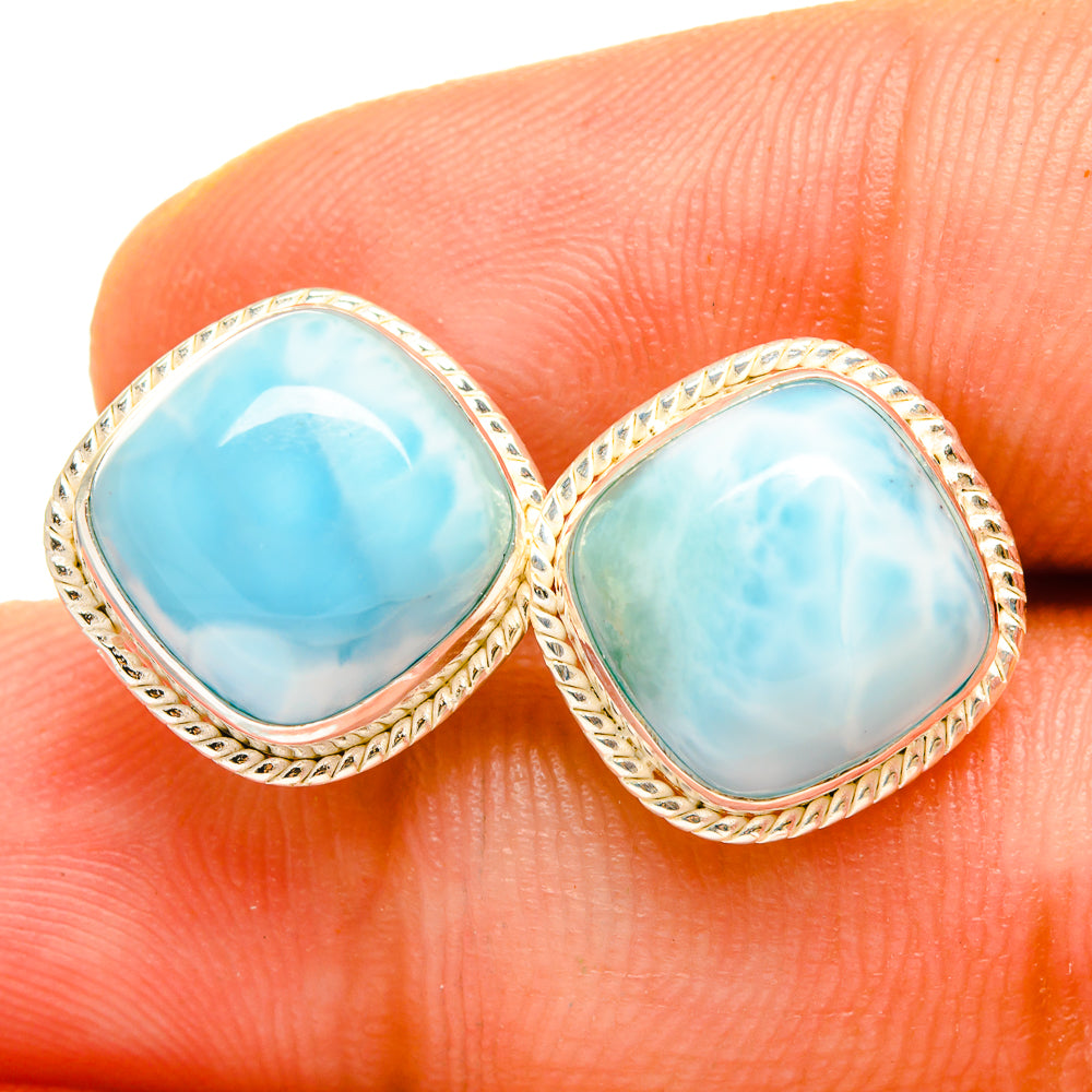 Larimar Earrings handcrafted by Ana Silver Co - EARR419668