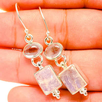 Rainbow Moonstone Earrings handcrafted by Ana Silver Co - EARR419669