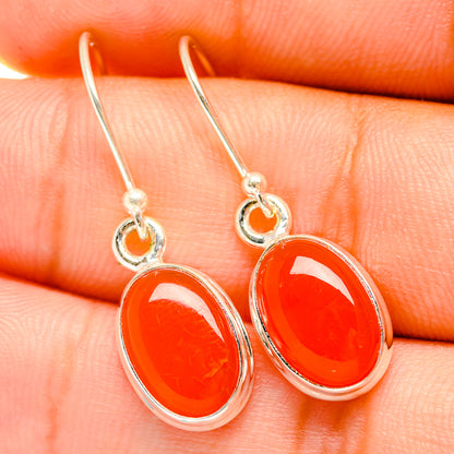 Red Onyx Earrings handcrafted by Ana Silver Co - EARR419676