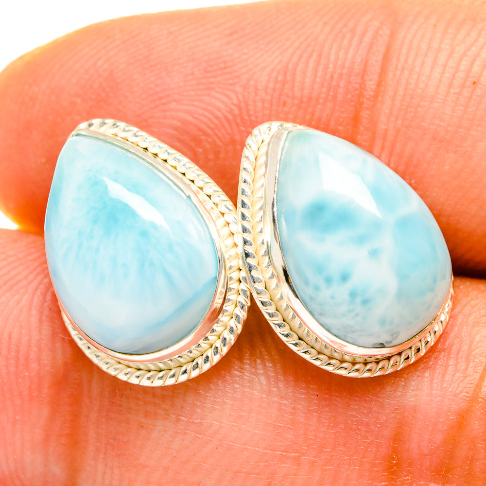 Larimar Earrings handcrafted by Ana Silver Co - EARR419680