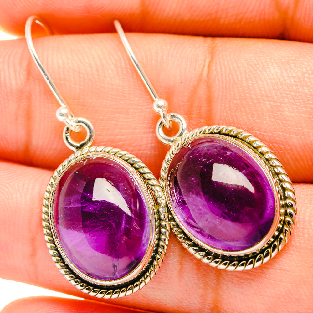 Amethyst Earrings handcrafted by Ana Silver Co - EARR419685
