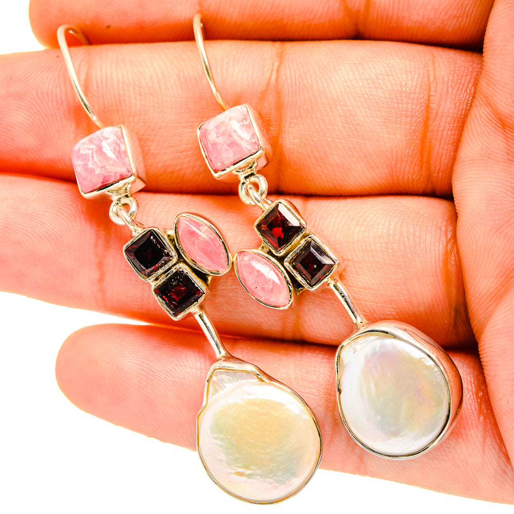 Mother Of Pearl Earrings handcrafted by Ana Silver Co - EARR419692