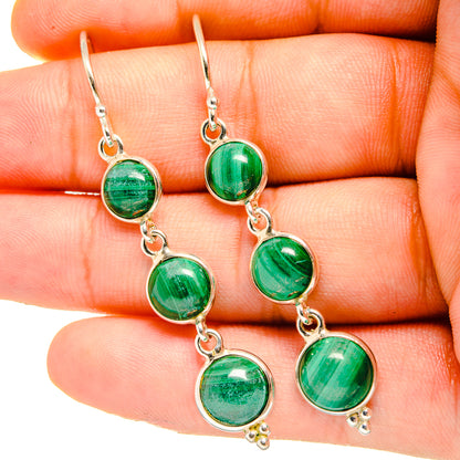 Malachite Earrings handcrafted by Ana Silver Co - EARR419704