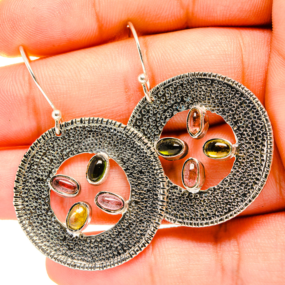 Natural Tourmaline Earrings handcrafted by Ana Silver Co - EARR419705