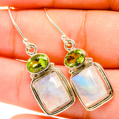 Rainbow Moonstone Earrings handcrafted by Ana Silver Co - EARR419709