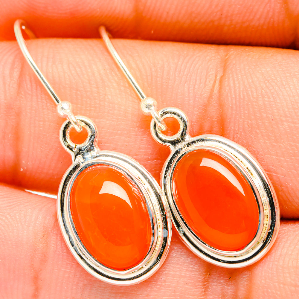 Carnelian Earrings handcrafted by Ana Silver Co - EARR419728