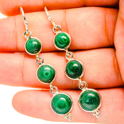 Malachite Earrings handcrafted by Ana Silver Co - EARR419734