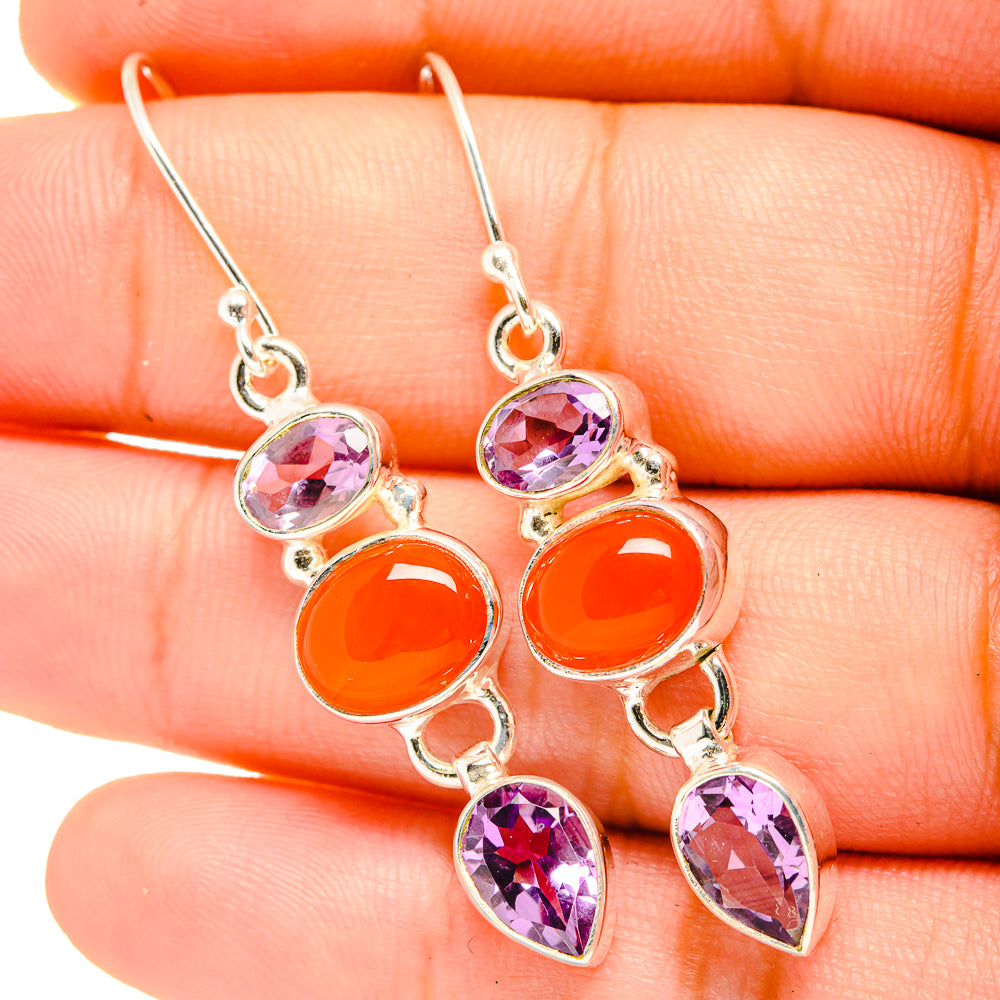 Carnelian Earrings handcrafted by Ana Silver Co - EARR419749