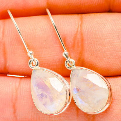 Rainbow Moonstone Earrings handcrafted by Ana Silver Co - EARR419750