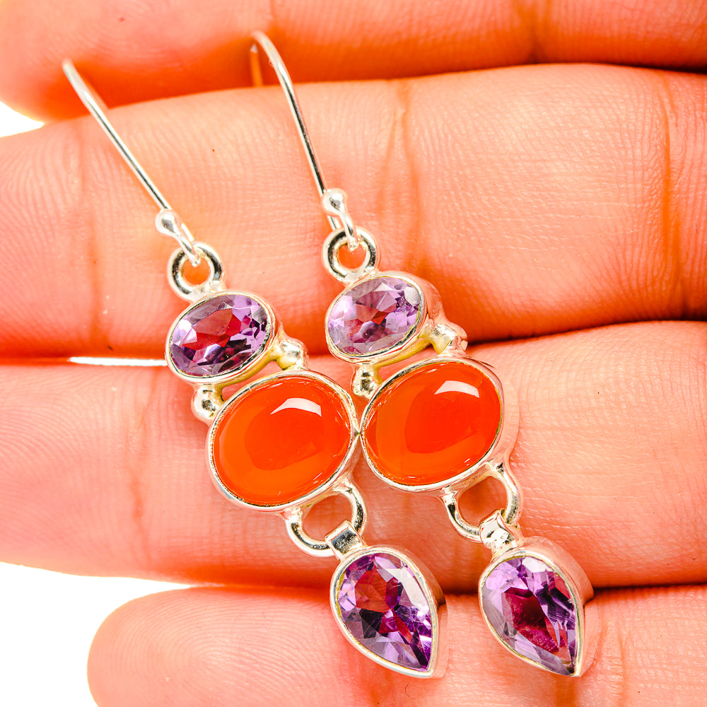 Carnelian Earrings handcrafted by Ana Silver Co - EARR419752