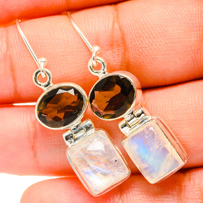 Rainbow Moonstone Earrings handcrafted by Ana Silver Co - EARR419770