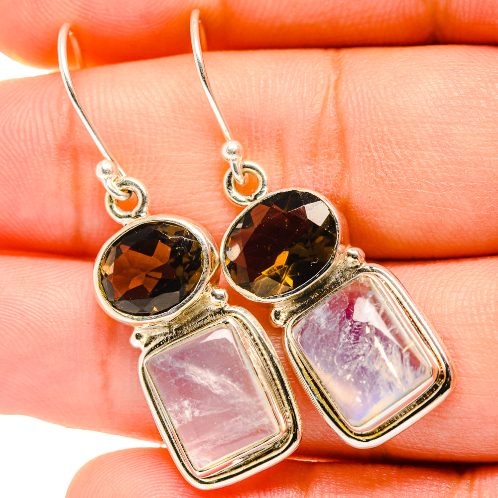 Rainbow Moonstone Earrings handcrafted by Ana Silver Co - EARR419772