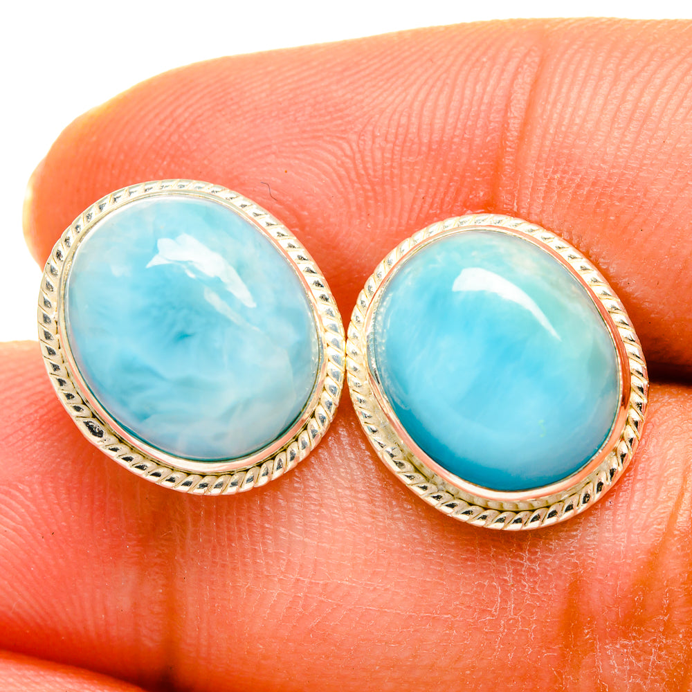 Larimar Earrings handcrafted by Ana Silver Co - EARR419774