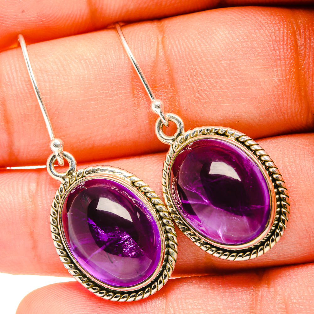 Amethyst Earrings handcrafted by Ana Silver Co - EARR419778
